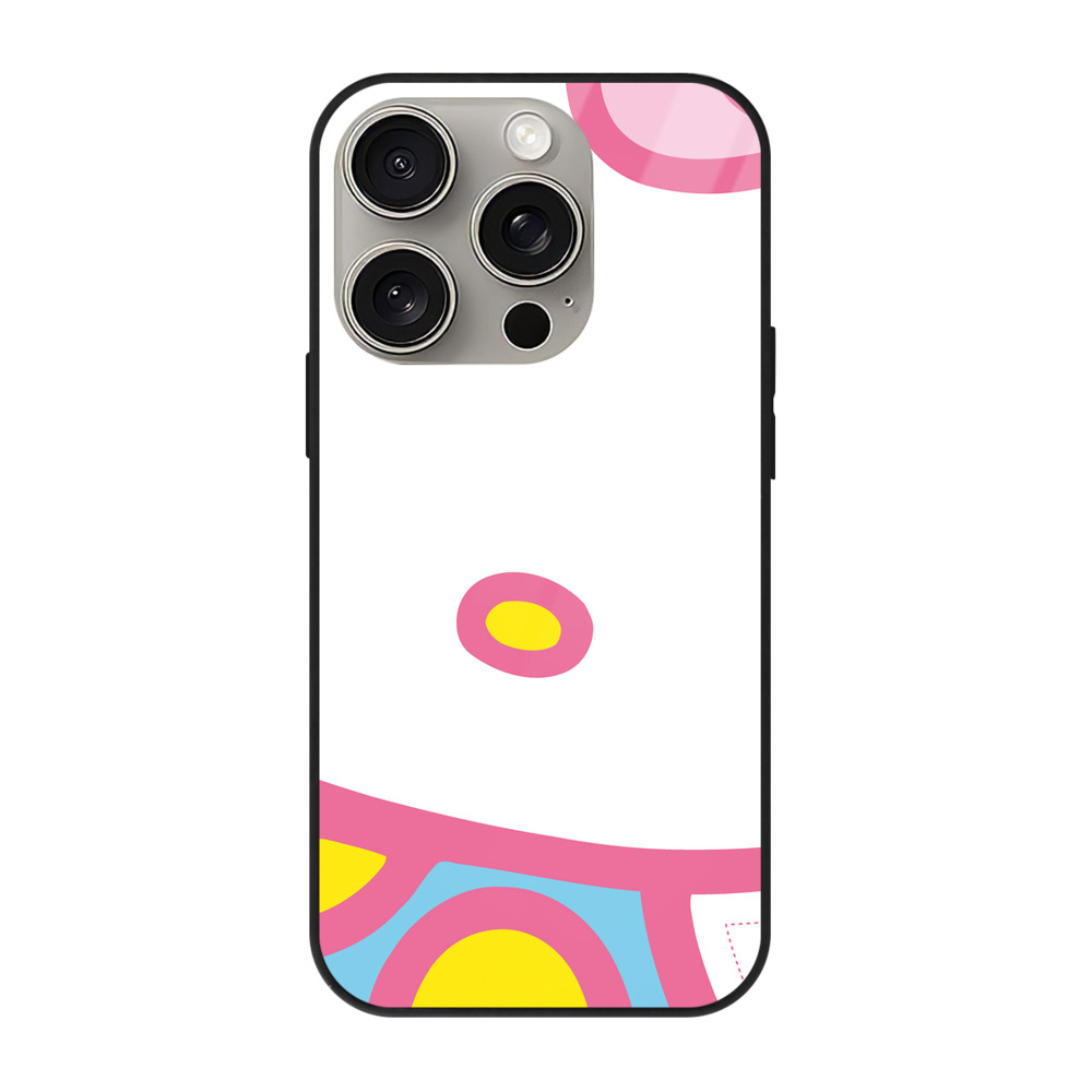 （画像用） Hello Kitty ハローキティ 【iPhone15Pro対応】スマホケース 耐衝撃＆黄変防止 背面ガラス