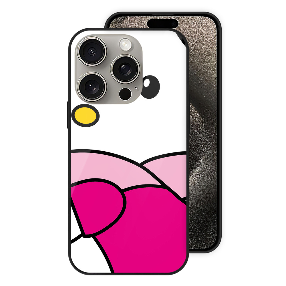 （画像用） Hello Kitty ハローキティ 【iPhone15Pro対応】スマホケース 耐衝撃＆黄変防止 背面ガラス