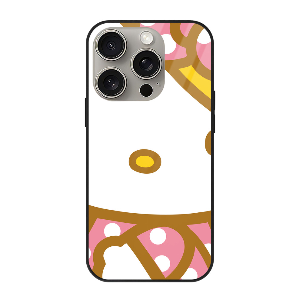 （画像用） Hello Kitty ハローキティ 【iPhone15Pro対応】スマホケース 耐衝撃＆黄変防止 背面ガラス