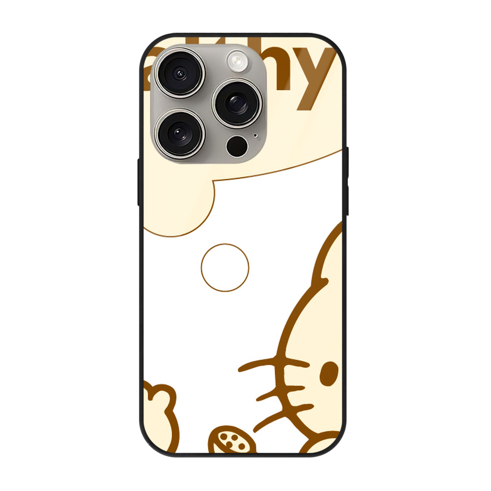 （画像用） Hello Kitty ハローキティ 【iPhone15Pro対応】スマホケース 耐衝撃＆黄変防止 背面ガラス