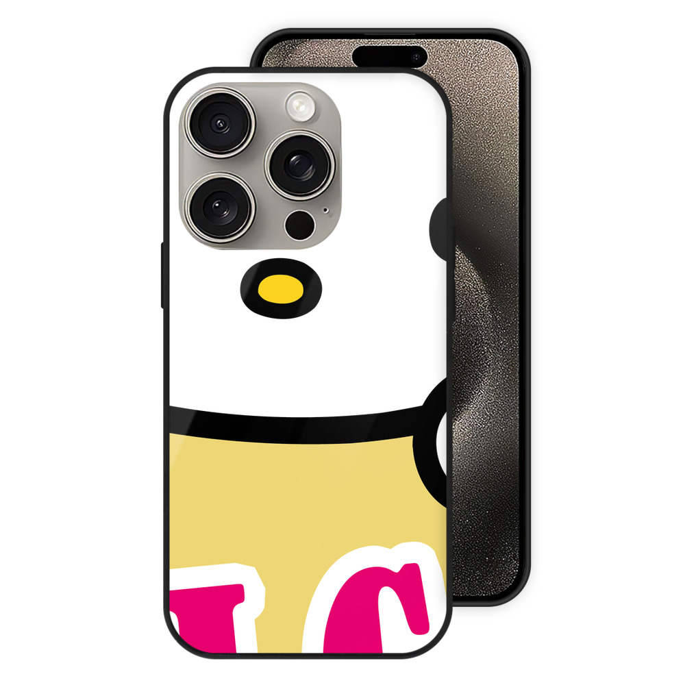 （画像用） Hello Kitty ハローキティ 【iPhone15Pro対応】スマホケース 耐衝撃＆黄変防止 背面ガラス