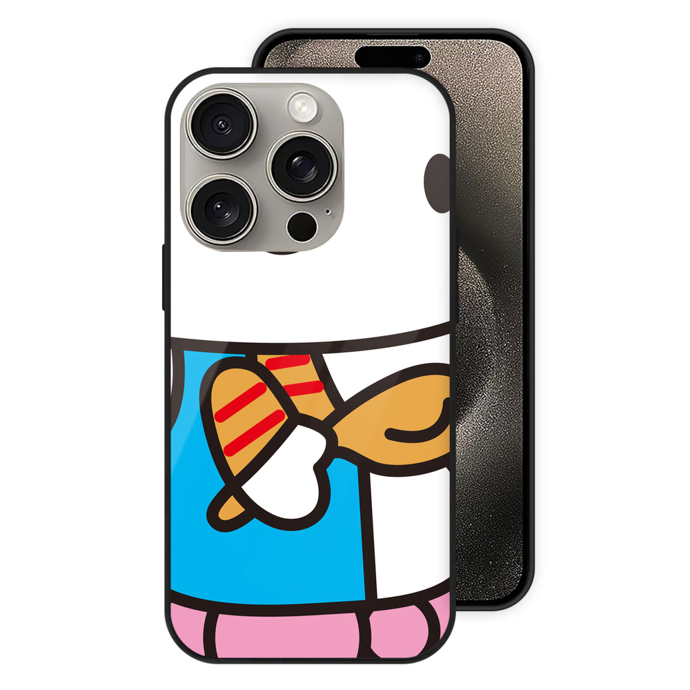 （画像用） Hello Kitty ハローキティ 【iPhone15Pro対応】スマホケース 耐衝撃＆黄変防止 背面ガラス