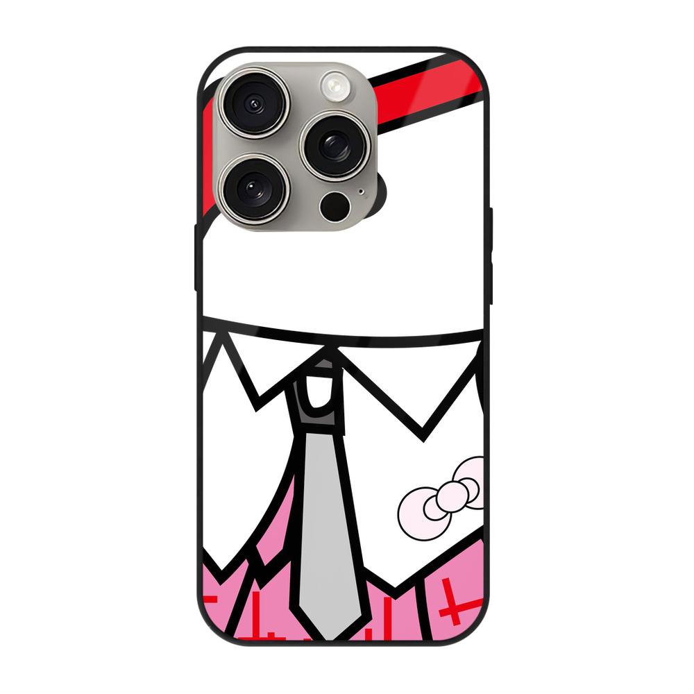 （画像用） Hello Kitty ハローキティ 【iPhone15Pro対応】スマホケース 耐衝撃＆黄変防止 背面ガラス