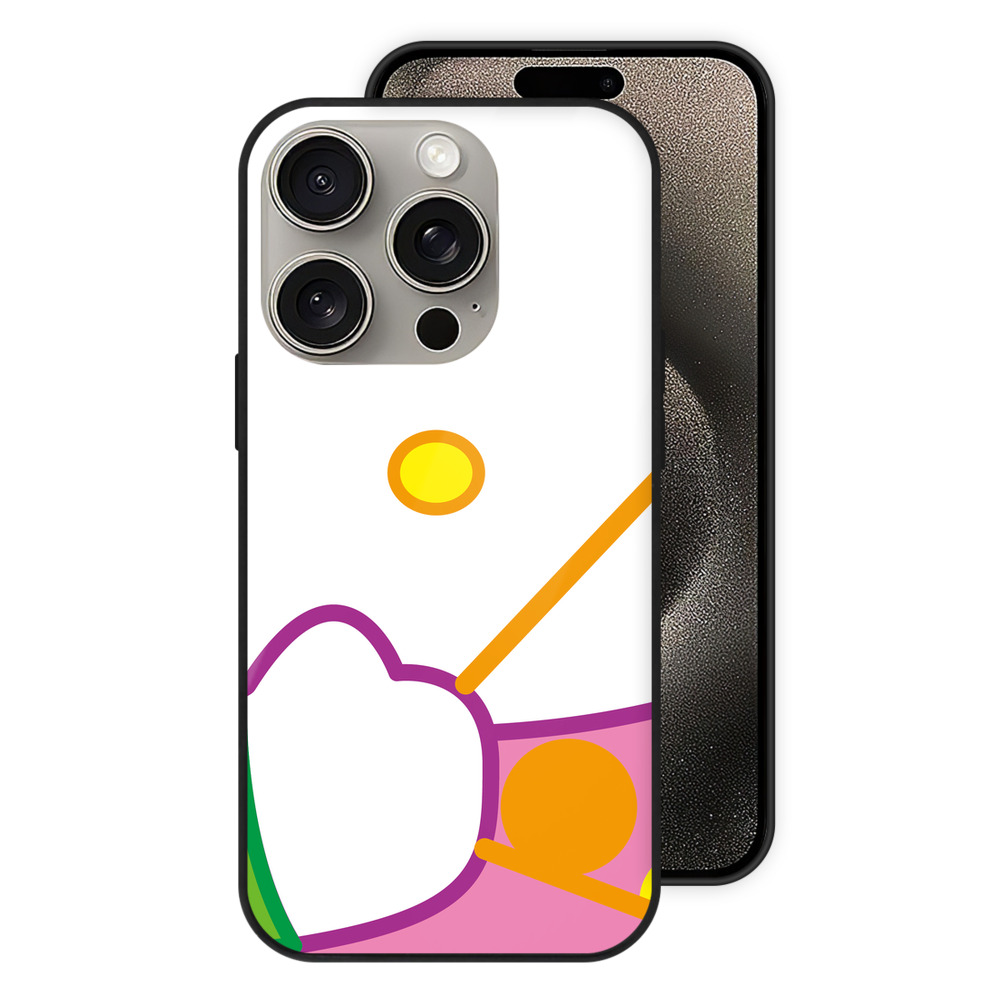 （画像用） Hello Kitty ハローキティ 【iPhone15Pro対応】スマホケース 耐衝撃＆黄変防止 背面ガラス