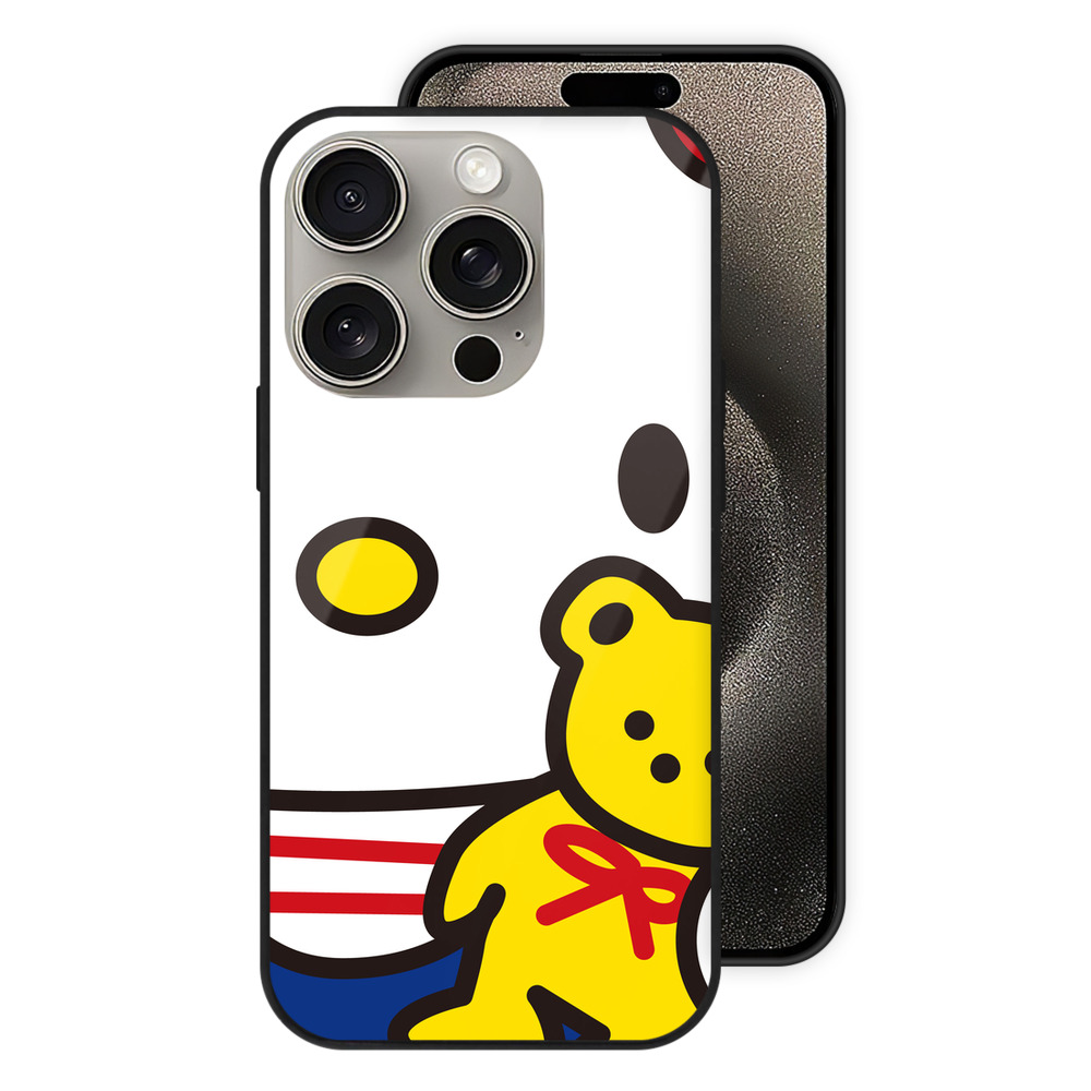 （画像用） Hello Kitty ハローキティ 【iPhone15Pro対応】スマホケース 耐衝撃＆黄変防止 背面ガラス