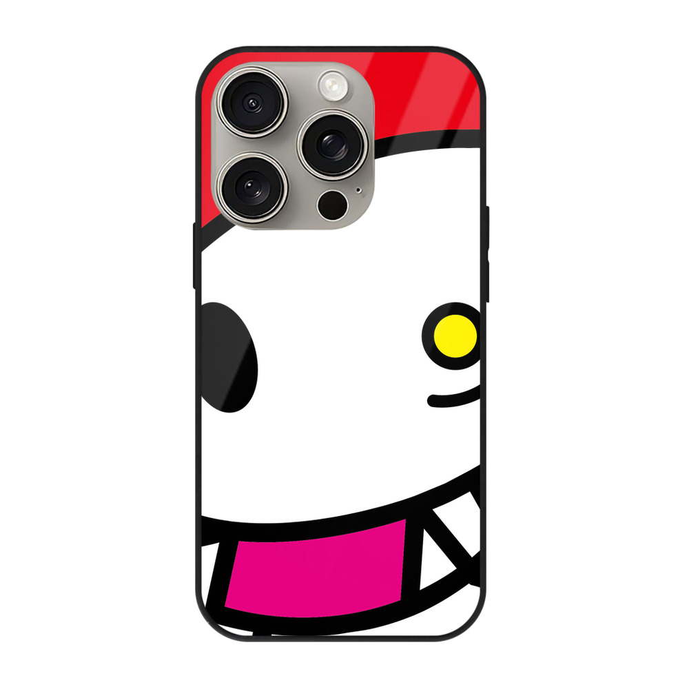 （画像用） Hello Kitty ハローキティ 【iPhone15Pro対応】スマホケース 耐衝撃＆黄変防止 背面ガラス