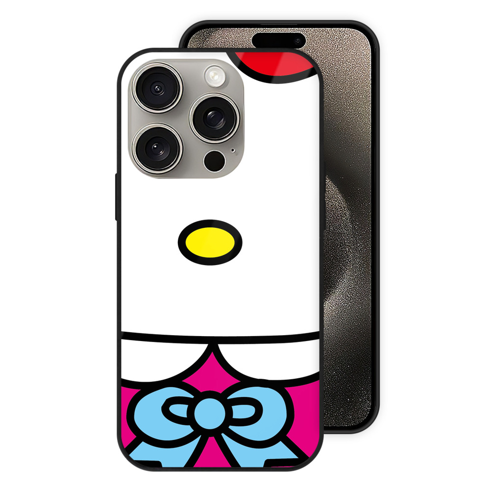 （画像用） Hello Kitty ハローキティ 【iPhone15Pro対応】スマホケース 耐衝撃＆黄変防止 背面ガラス