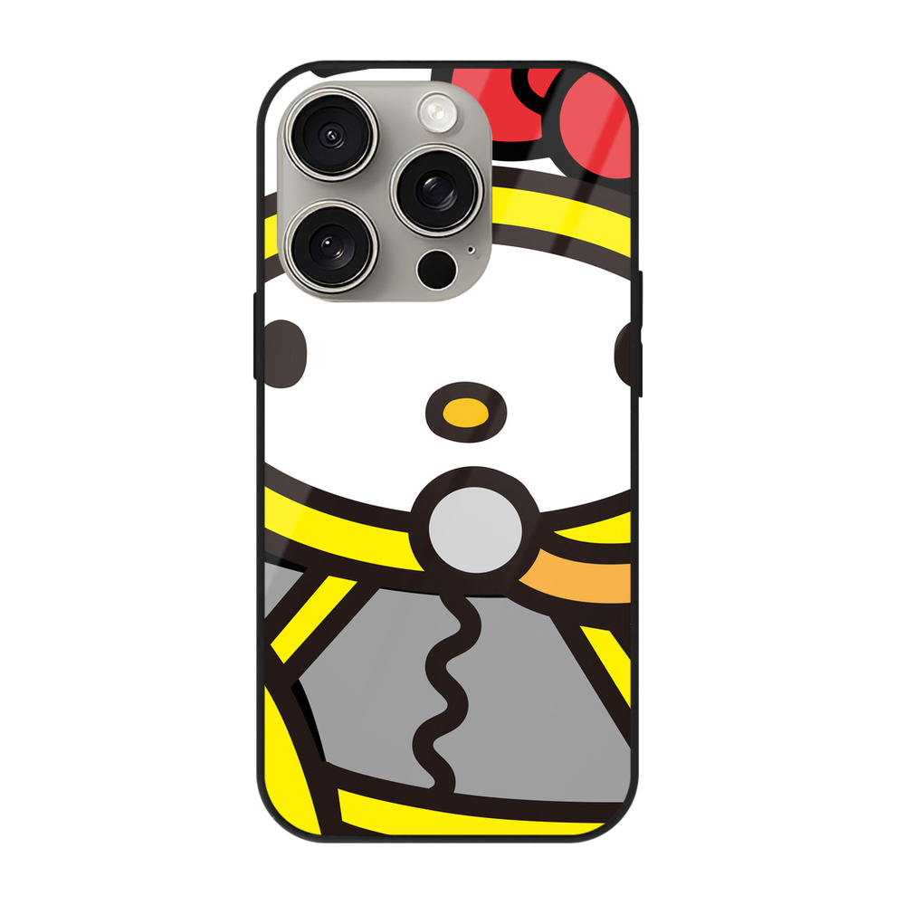 （画像用） Hello Kitty ハローキティ 【iPhone15Pro対応】スマホケース 耐衝撃＆黄変防止 背面ガラス
