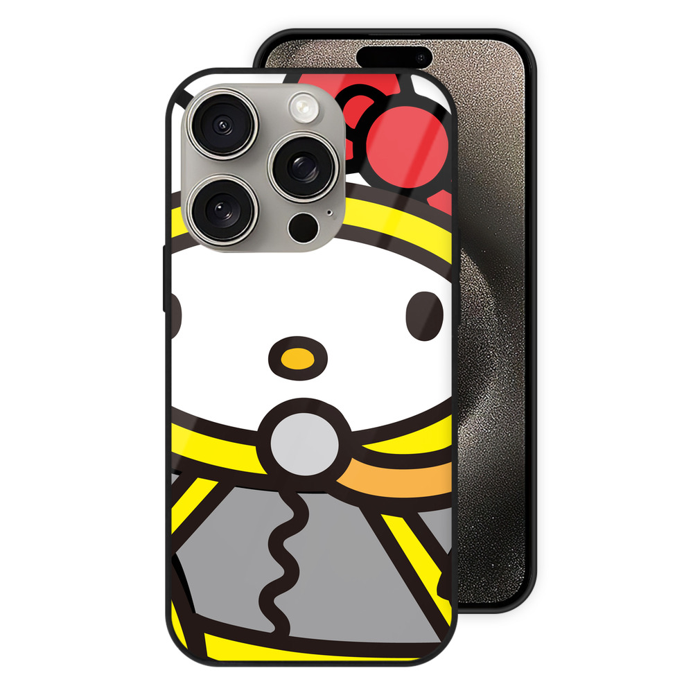 （画像用） Hello Kitty ハローキティ 【iPhone15Pro対応】スマホケース 耐衝撃＆黄変防止 背面ガラス