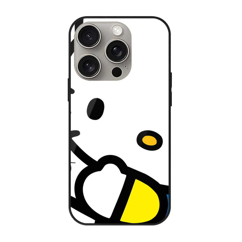 （画像用） Hello Kitty ハローキティ 【iPhone15Pro対応】スマホケース 耐衝撃＆黄変防止 背面ガラス
