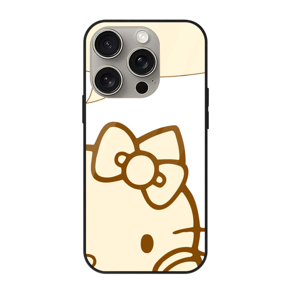 （画像用） Hello Kitty ハローキティ 【iPhone15Pro対応】スマホケース 耐衝撃＆黄変防止 背面ガラス