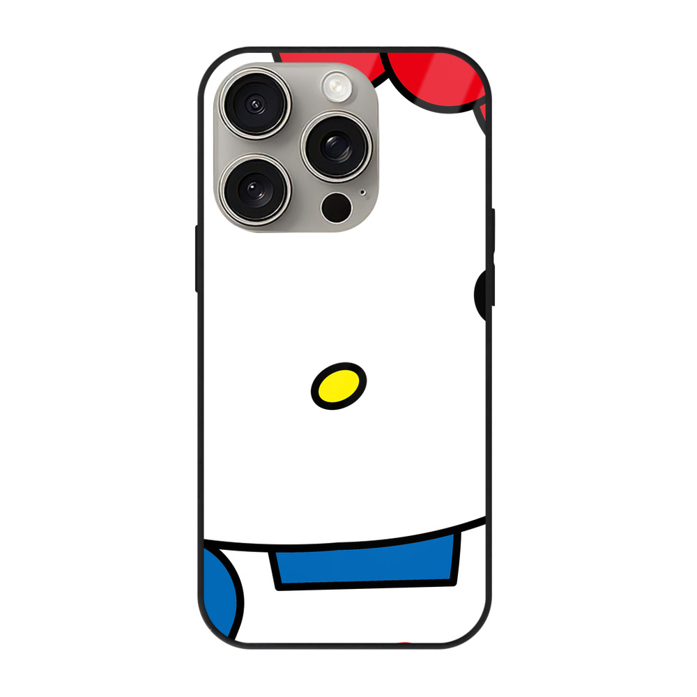 （画像用） Hello Kitty ハローキティ 【iPhone15Pro対応】スマホケース 耐衝撃＆黄変防止 背面ガラス