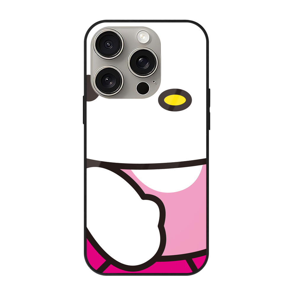 （画像用） Hello Kitty ハローキティ 【iPhone15Pro対応】スマホケース 耐衝撃＆黄変防止 背面ガラス