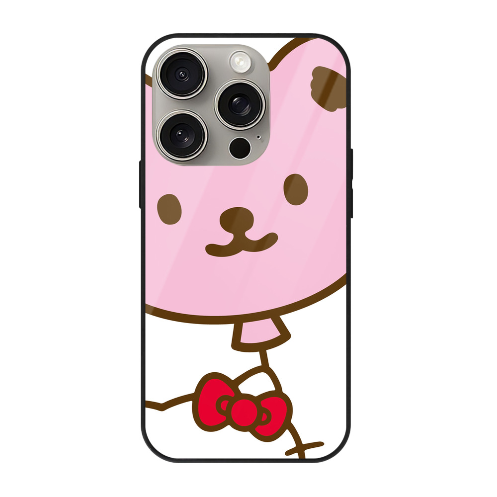 （画像用） Hello Kitty ハローキティ 【iPhone15Pro対応】スマホケース 耐衝撃＆黄変防止 背面ガラス