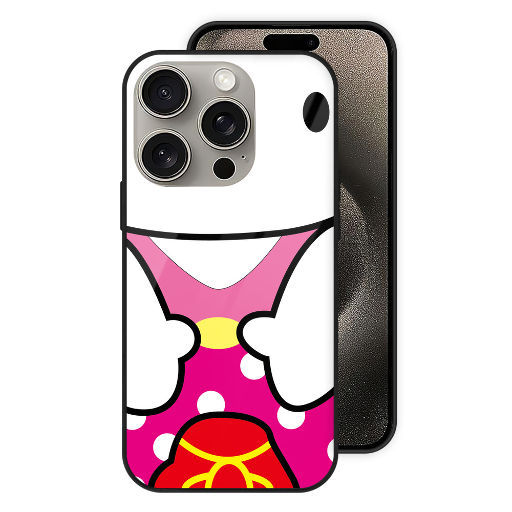 （画像用） Hello Kitty ハローキティ 【iPhone15Pro対応】スマホケース 耐衝撃＆黄変防止 背面ガラス