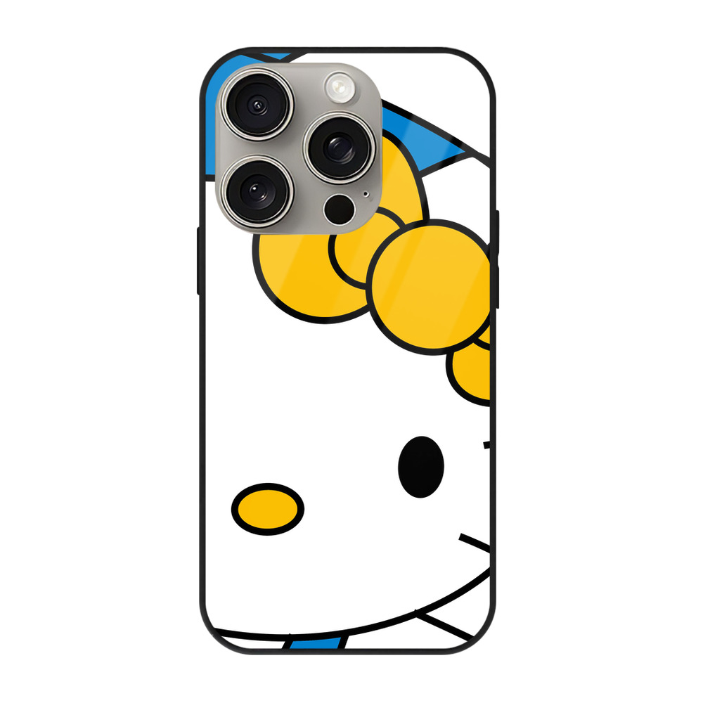 （画像用） Hello Kitty ハローキティ 【iPhone15Pro対応】スマホケース 耐衝撃＆黄変防止 背面ガラス