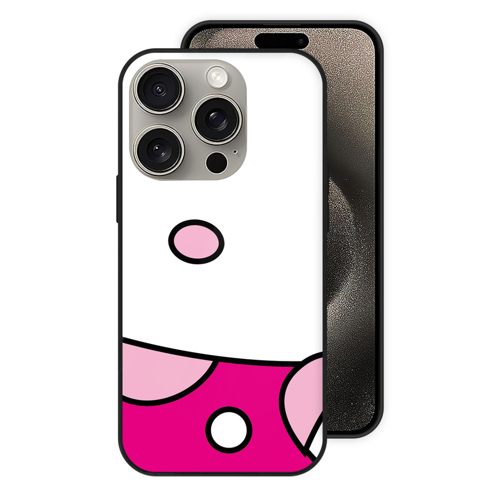 （画像用） Hello Kitty ハローキティ 【iPhone15Pro対応】スマホケース 耐衝撃＆黄変防止 背面ガラス
