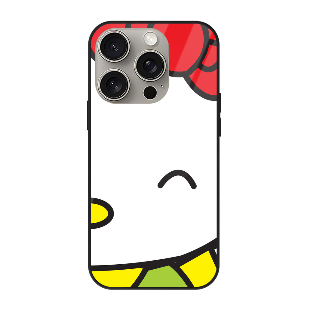 （画像用） Hello Kitty ハローキティ 【iPhone15Pro対応】スマホケース 耐衝撃＆黄変防止 背面ガラス