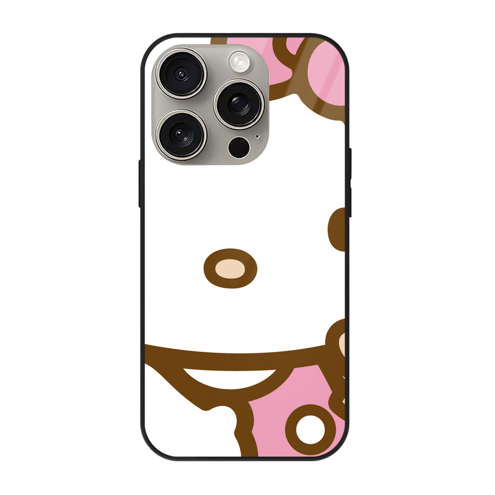 （画像用） Hello Kitty ハローキティ 【iPhone15Pro対応】スマホケース 耐衝撃＆黄変防止 背面ガラス