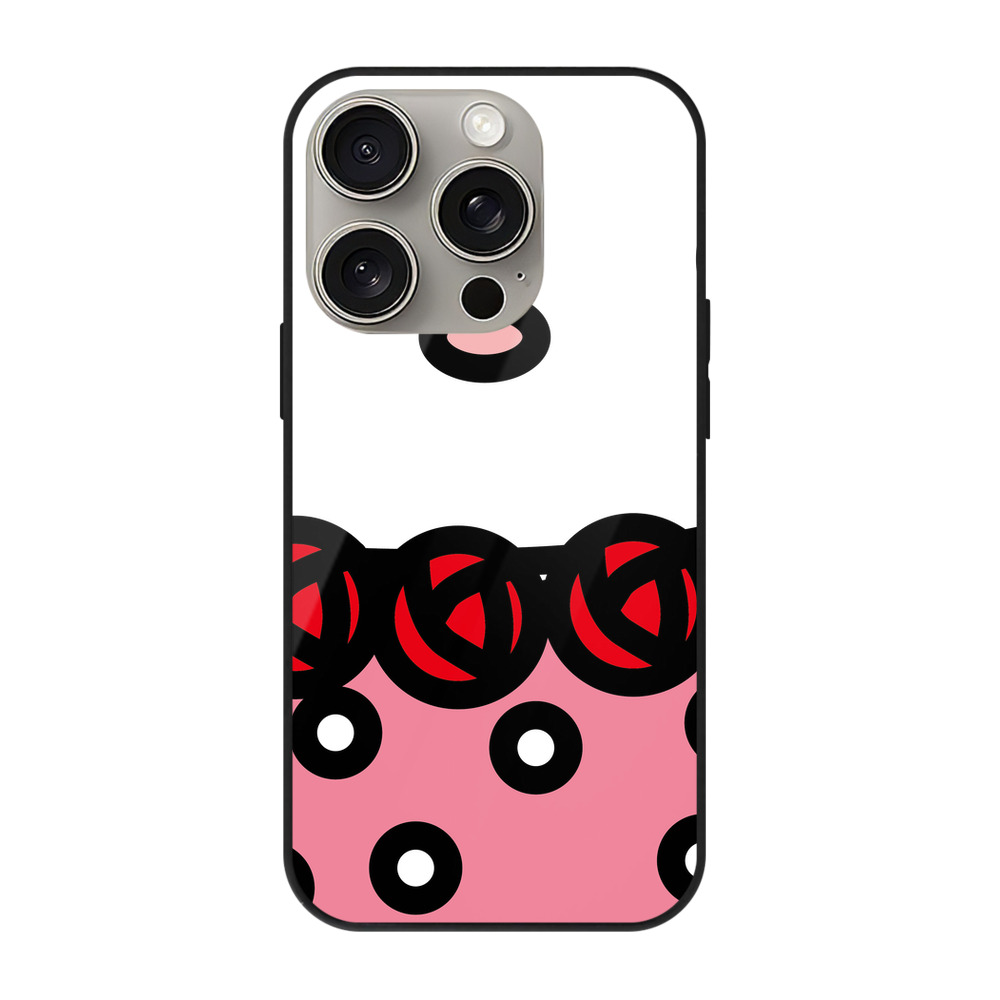 （画像用） Hello Kitty ハローキティ 【iPhone15Pro対応】スマホケース 耐衝撃＆黄変防止 背面ガラス