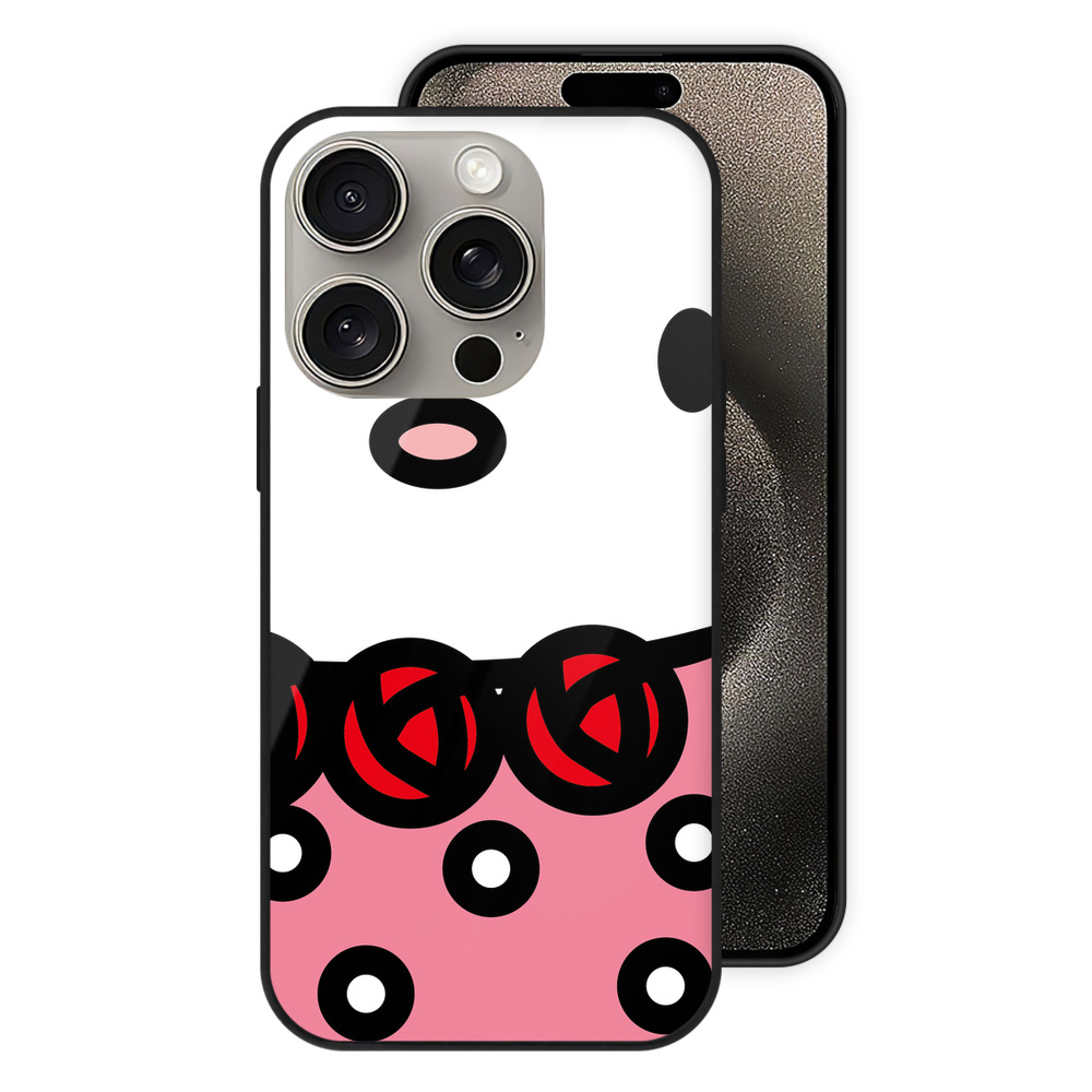 （画像用） Hello Kitty ハローキティ 【iPhone15Pro対応】スマホケース 耐衝撃＆黄変防止 背面ガラス