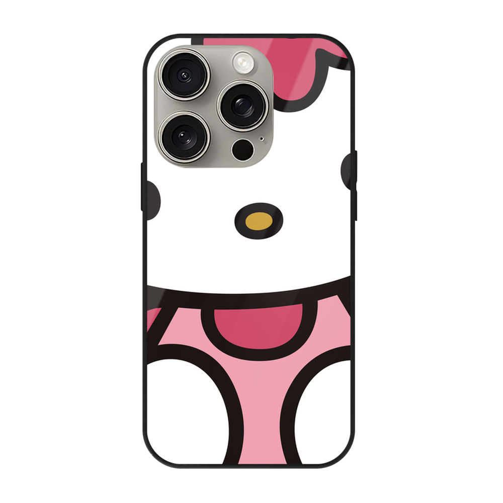 （画像用） Hello Kitty ハローキティ 【iPhone15Pro対応】スマホケース 耐衝撃＆黄変防止 背面ガラス