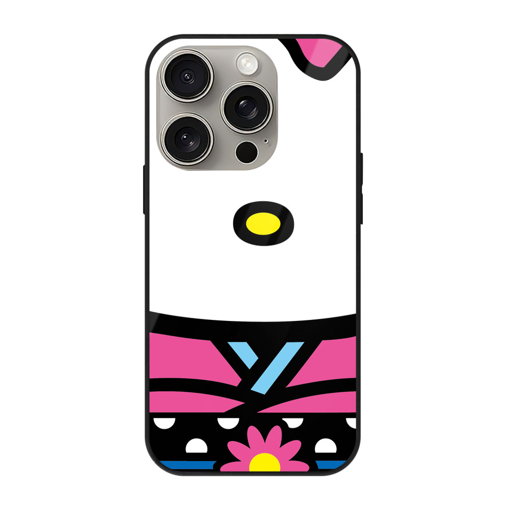 （画像用） Hello Kitty ハローキティ 【iPhone15Pro対応】スマホケース 耐衝撃＆黄変防止 背面ガラス