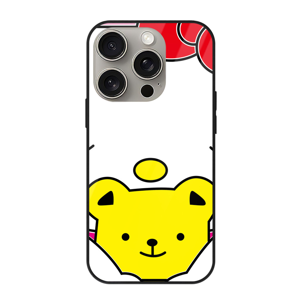 （画像用） Hello Kitty ハローキティ 【iPhone15Pro対応】スマホケース 耐衝撃＆黄変防止 背面ガラス