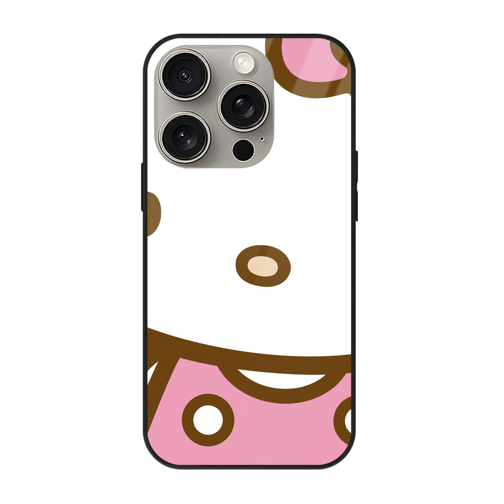 （画像用） Hello Kitty ハローキティ 【iPhone15Pro対応】スマホケース 耐衝撃＆黄変防止 背面ガラス