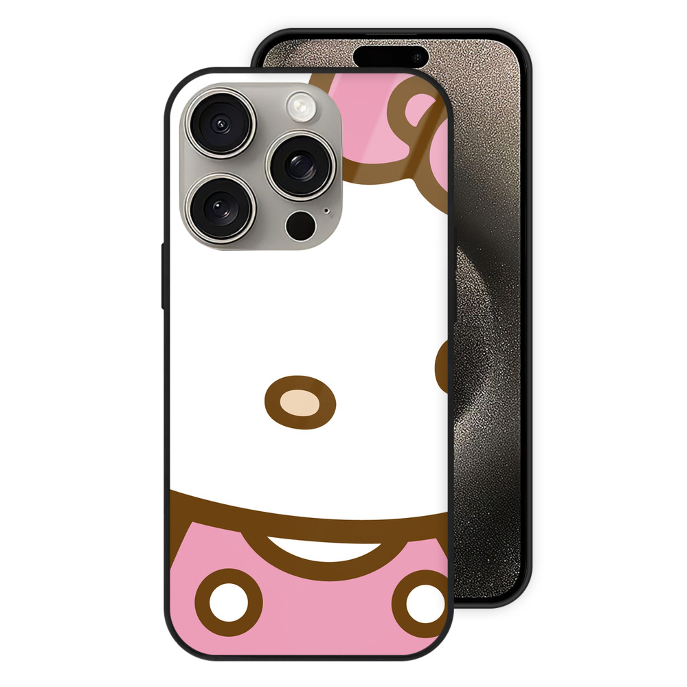 （画像用） Hello Kitty ハローキティ 【iPhone15Pro対応】スマホケース 耐衝撃＆黄変防止 背面ガラス