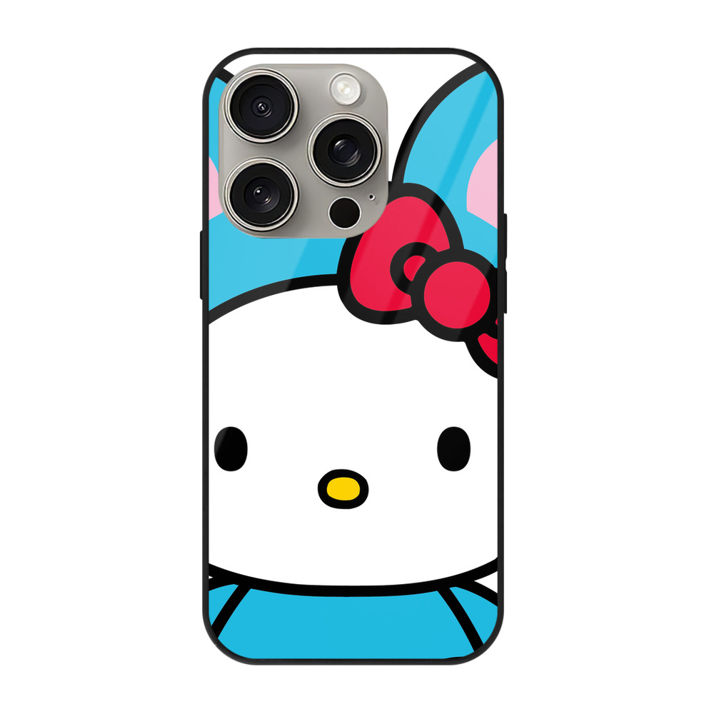 （画像用） Hello Kitty ハローキティ 【iPhone15Pro対応】スマホケース 耐衝撃＆黄変防止 背面ガラス