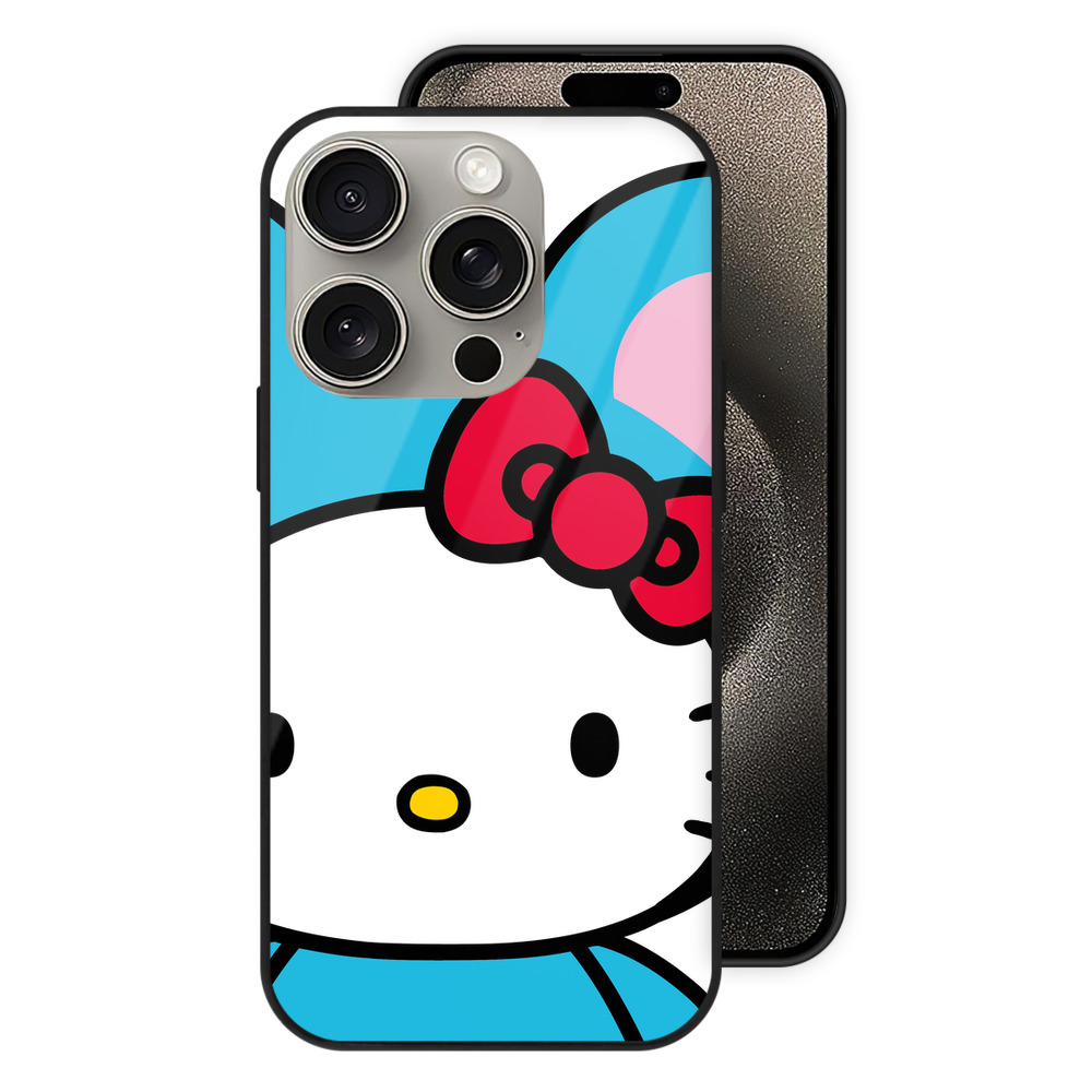 （画像用） Hello Kitty ハローキティ 【iPhone15Pro対応】スマホケース 耐衝撃＆黄変防止 背面ガラス