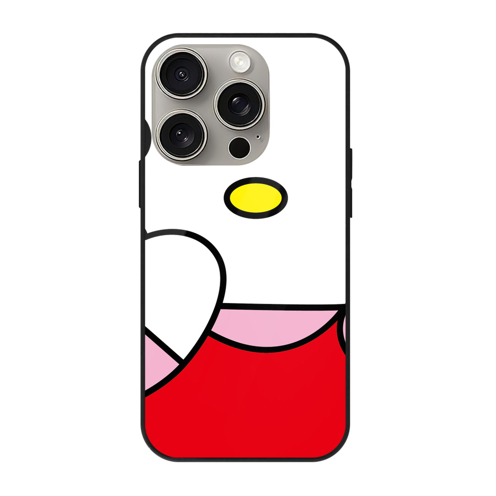 （画像用） Hello Kitty ハローキティ 【iPhone15Pro対応】スマホケース 耐衝撃＆黄変防止 背面ガラス