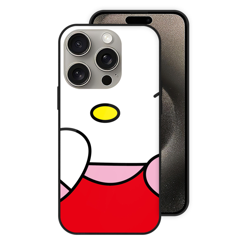 （画像用） Hello Kitty ハローキティ 【iPhone15Pro対応】スマホケース 耐衝撃＆黄変防止 背面ガラス