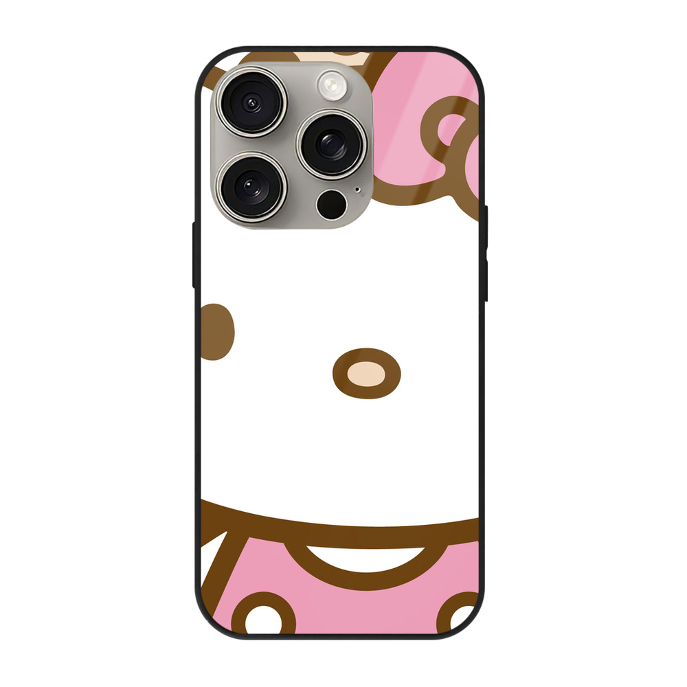 （画像用） Hello Kitty ハローキティ 【iPhone15Pro対応】スマホケース 耐衝撃＆黄変防止 背面ガラス