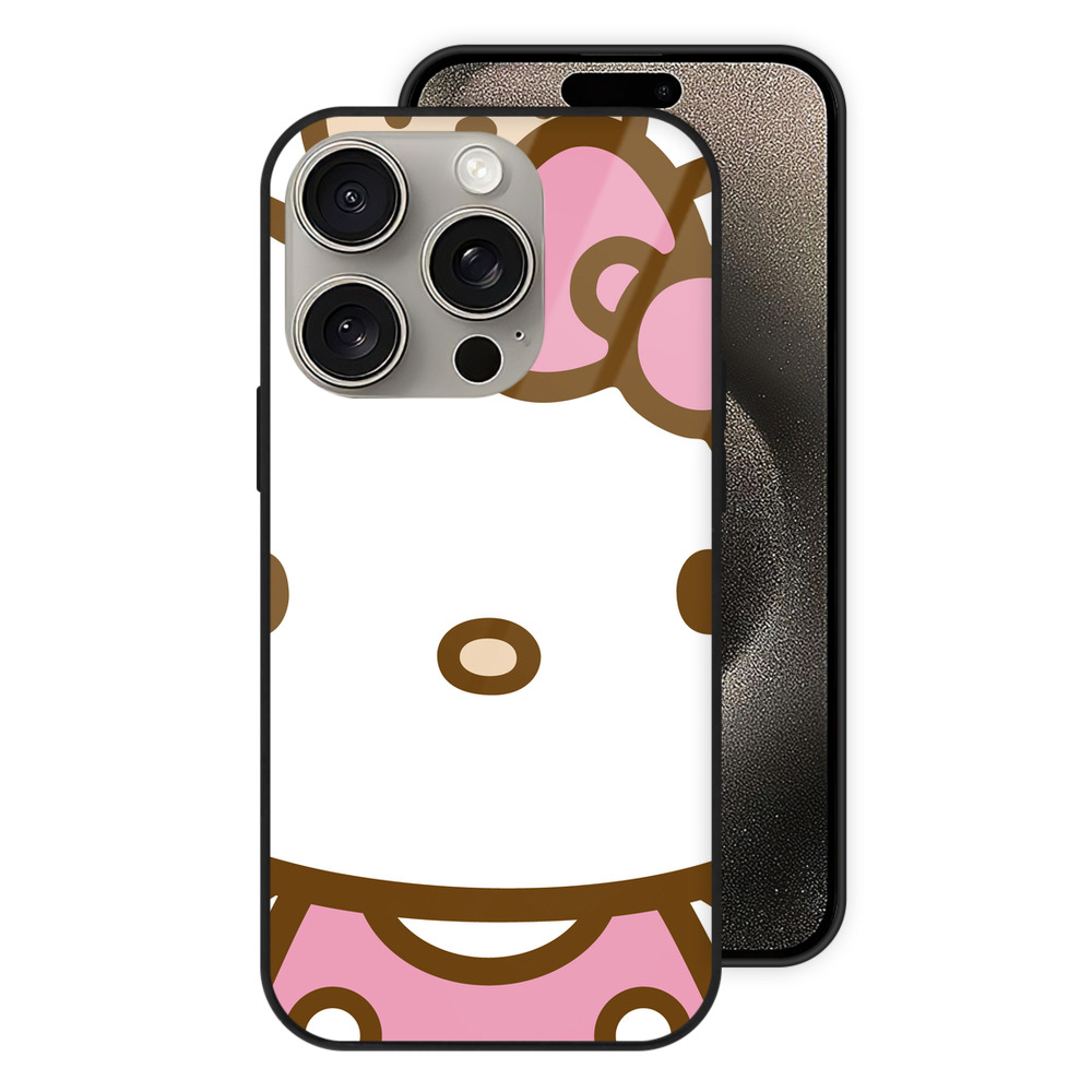 （画像用） Hello Kitty ハローキティ 【iPhone15Pro対応】スマホケース 耐衝撃＆黄変防止 背面ガラス