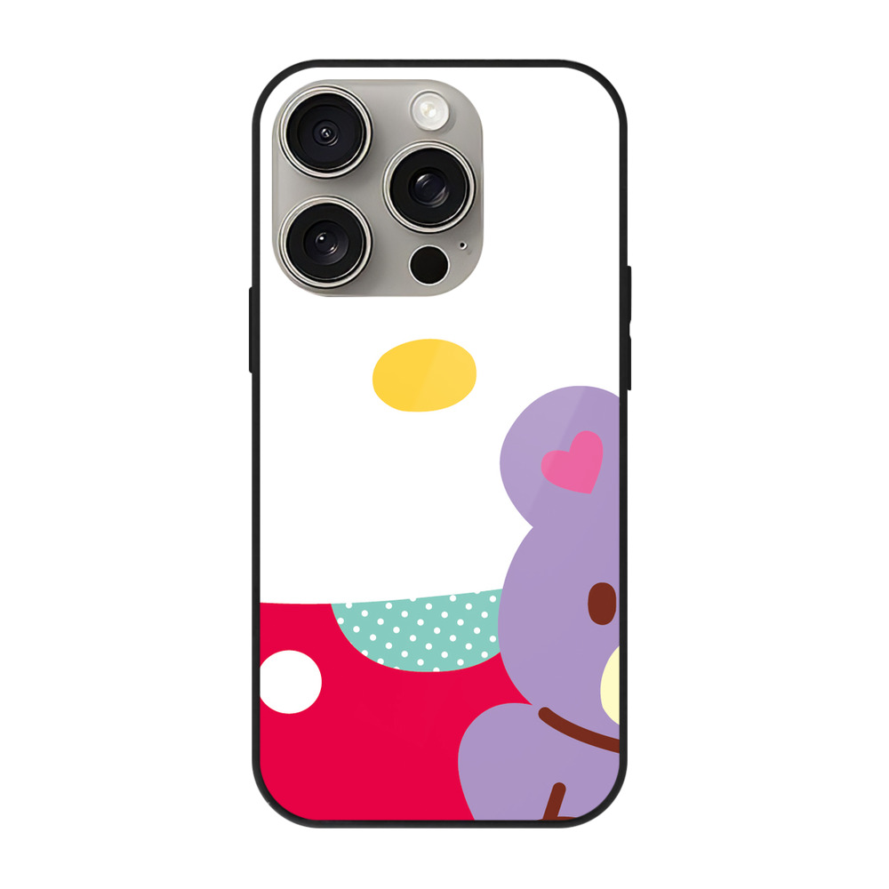 （画像用） Hello Kitty ハローキティ 【iPhone15Pro対応】スマホケース 耐衝撃＆黄変防止 背面ガラス