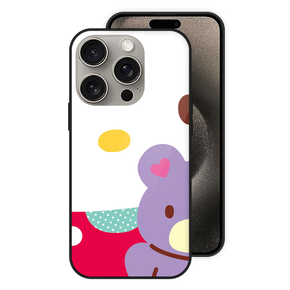 （画像用） Hello Kitty ハローキティ 【iPhone15Pro対応】スマホケース 耐衝撃＆黄変防止 背面ガラス