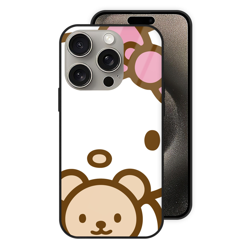 （画像用） Hello Kitty ハローキティ 【iPhone15Pro対応】スマホケース 耐衝撃＆黄変防止 背面ガラス