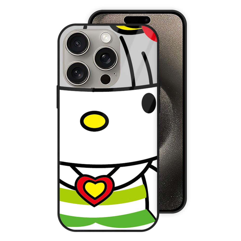（画像用） Hello Kitty ハローキティ 【iPhone15Pro対応】スマホケース 耐衝撃＆黄変防止 背面ガラス
