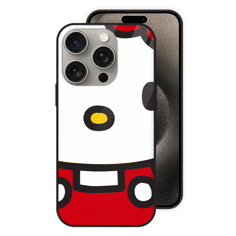 （画像用） Hello Kitty ハローキティ 【iPhone15Pro対応】スマホケース 耐衝撃＆黄変防止 背面ガラス