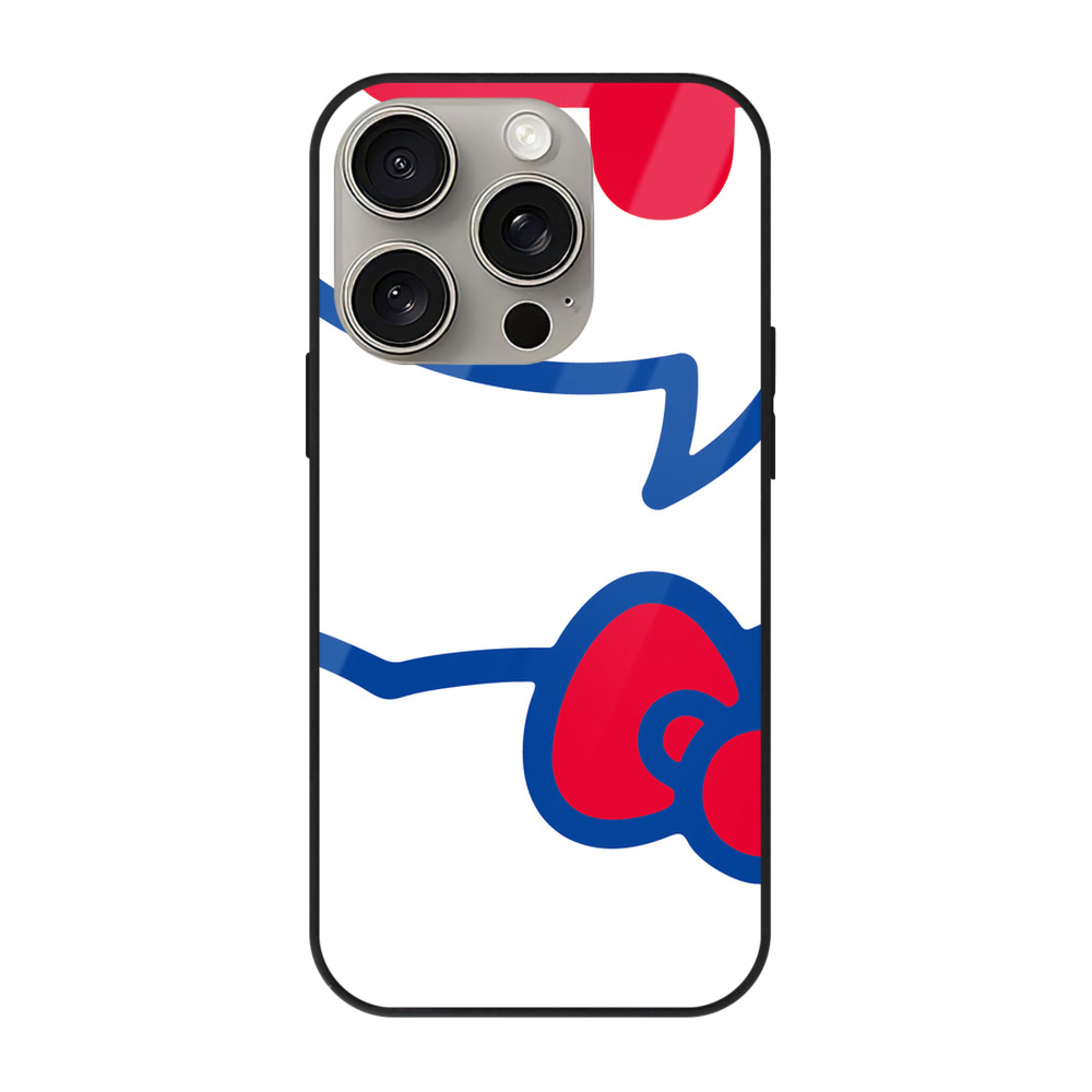 （画像用） Hello Kitty ハローキティ 【iPhone15Pro対応】スマホケース 耐衝撃＆黄変防止 背面ガラス