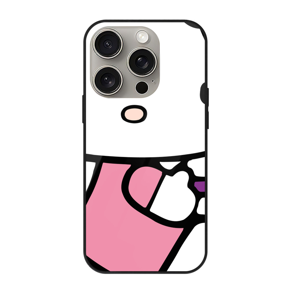 （画像用） Hello Kitty ハローキティ 【iPhone15Pro対応】スマホケース 耐衝撃＆黄変防止 背面ガラス