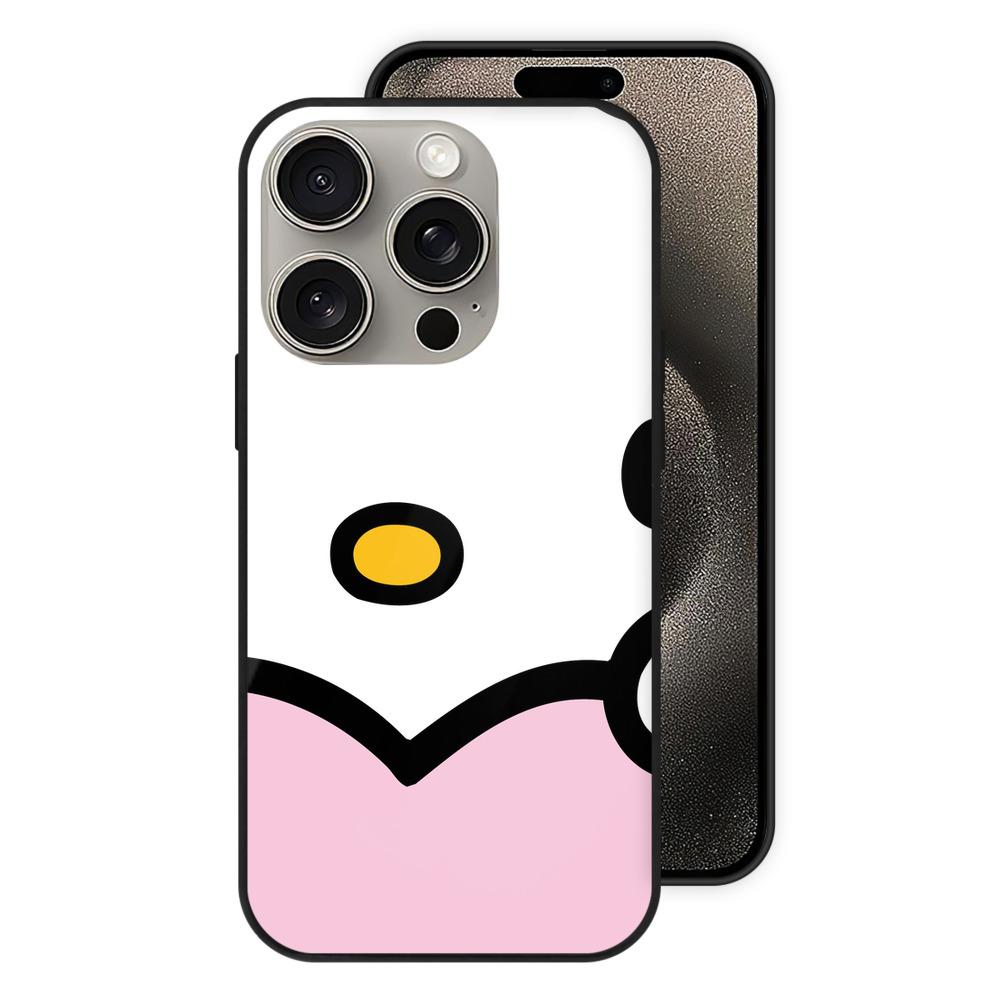 （画像用） Hello Kitty ハローキティ 【iPhone15Pro対応】スマホケース 耐衝撃＆黄変防止 背面ガラス