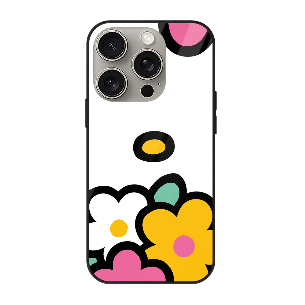 （画像用） Hello Kitty ハローキティ 【iPhone15Pro対応】スマホケース 耐衝撃＆黄変防止 背面ガラス