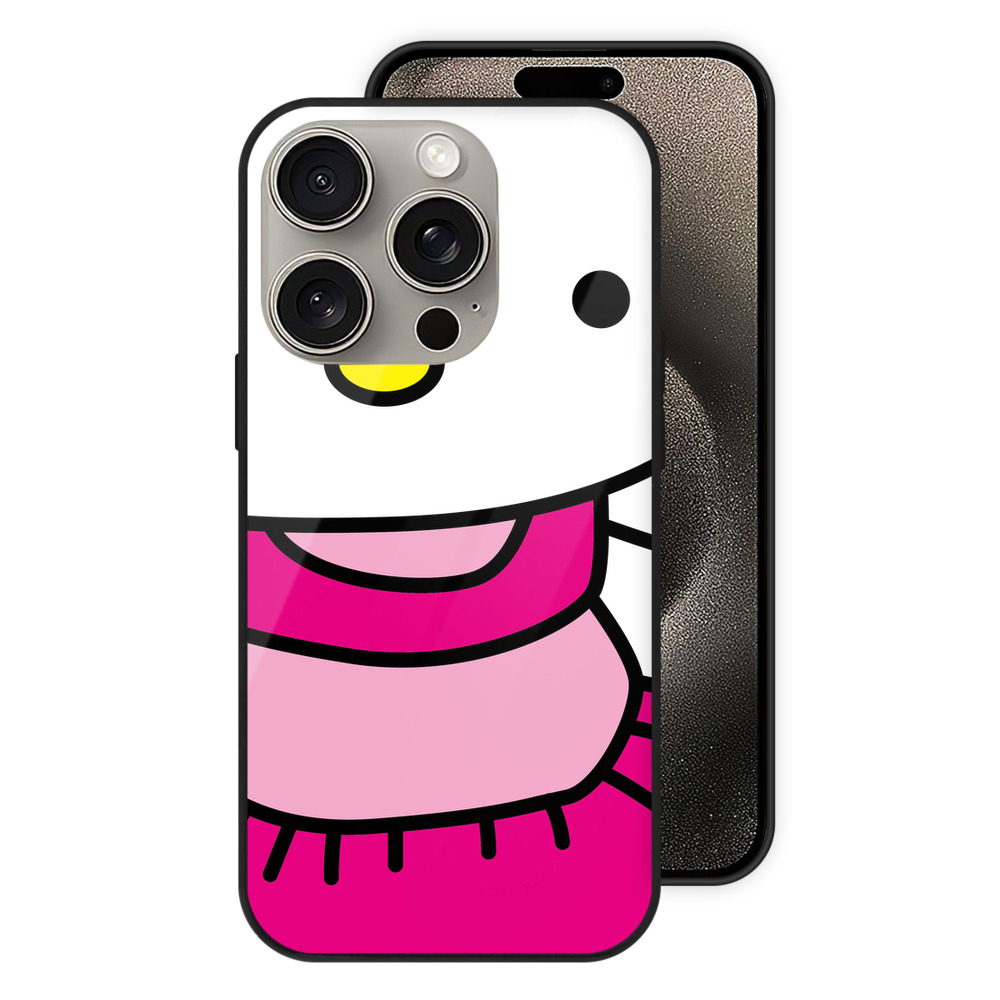 （画像用） Hello Kitty ハローキティ 【iPhone15Pro対応】スマホケース 耐衝撃＆黄変防止 背面ガラス