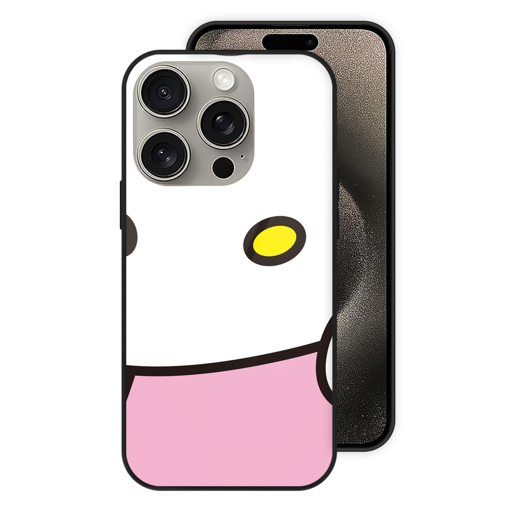 （画像用） Hello Kitty ハローキティ 【iPhone15Pro対応】スマホケース 耐衝撃＆黄変防止 背面ガラス