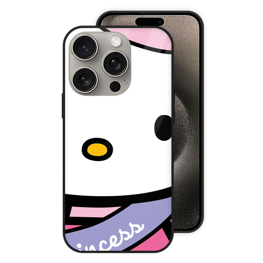 （画像用） Hello Kitty ハローキティ 【iPhone15Pro対応】スマホケース 耐衝撃＆黄変防止 背面ガラス