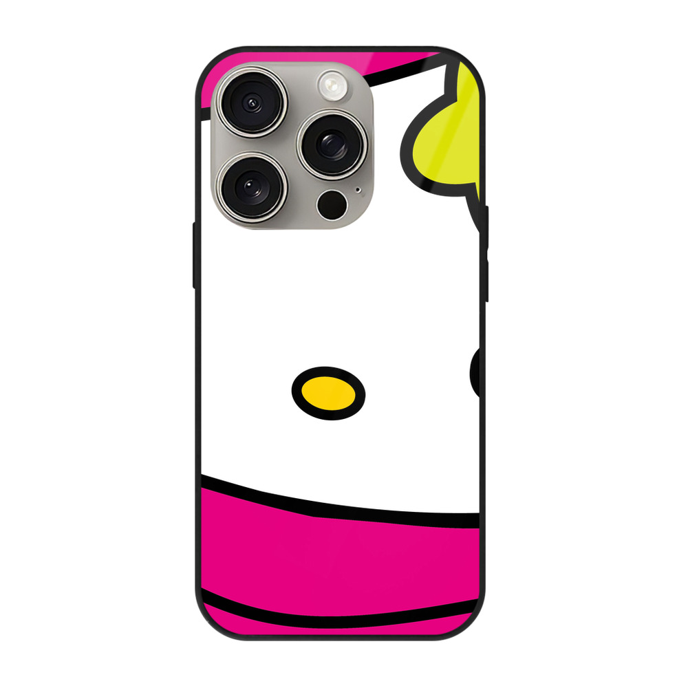 （画像用） Hello Kitty ハローキティ 【iPhone15Pro対応】スマホケース 耐衝撃＆黄変防止 背面ガラス