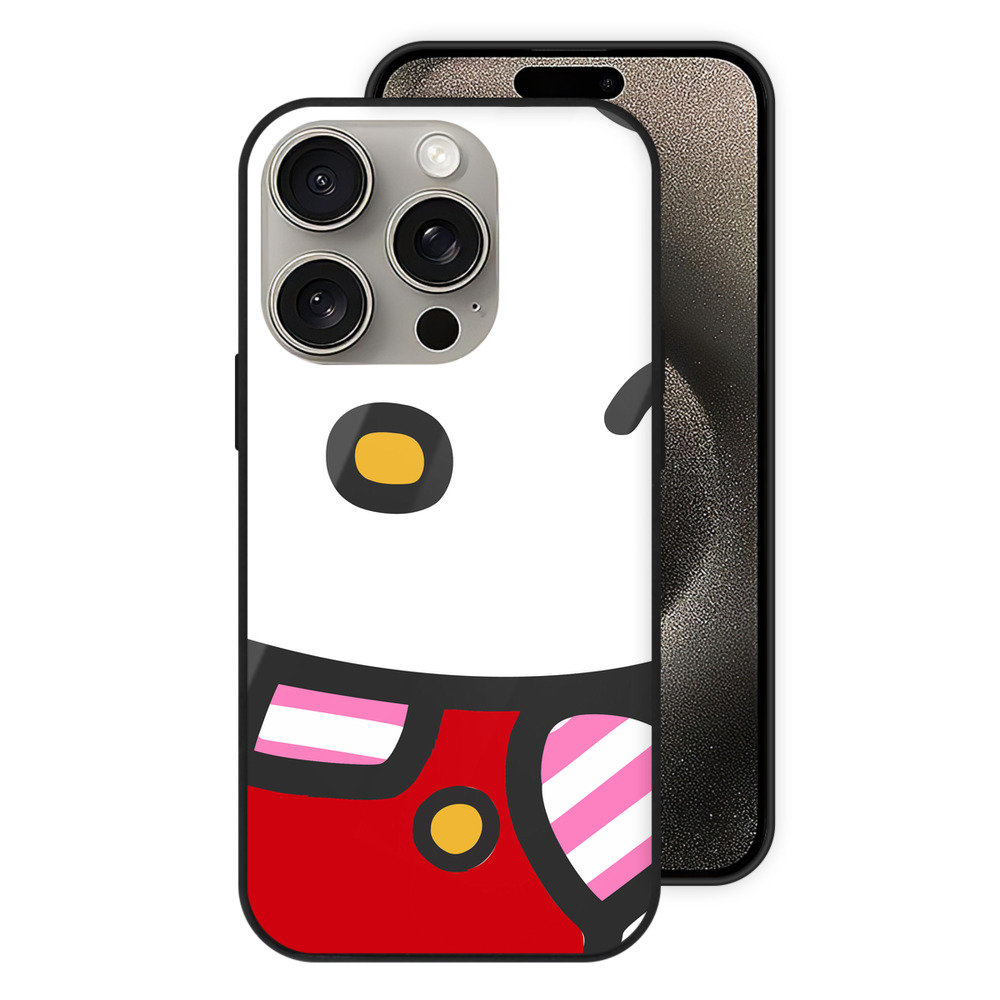 （画像用） Hello Kitty ハローキティ 【iPhone15Pro対応】スマホケース 耐衝撃＆黄変防止 背面ガラス